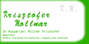 krisztofer mollnar business card